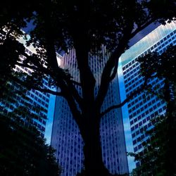 Low angle view of modern building against sky