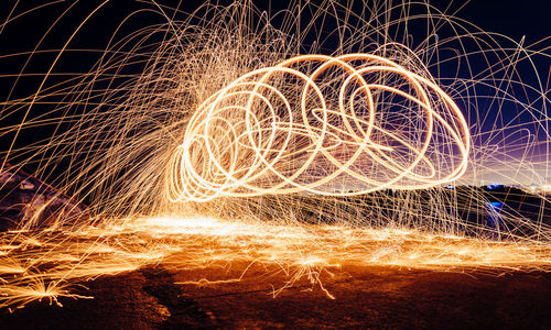 Light painting at night