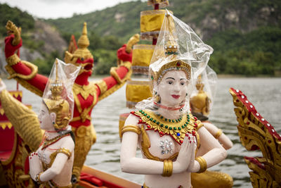 Close-up of statues