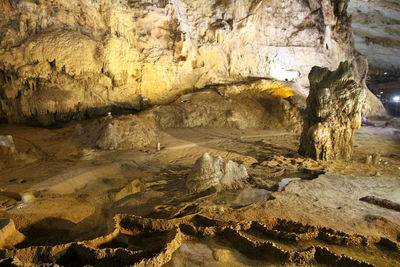 Rock formations in cave