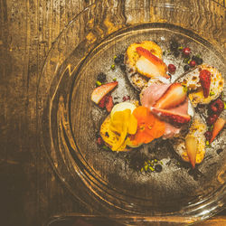 Close-up of fresh food in plate