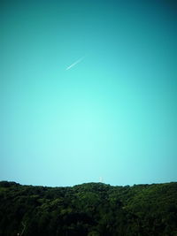 Scenic view of field against clear blue sky