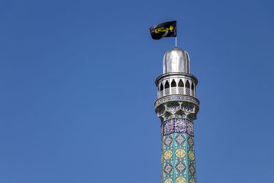 Minaret of a mosque in tehran. from the old and magnificent mosques