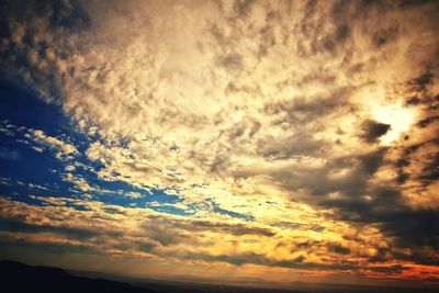 Low angle view of cloudy sky