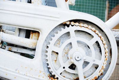 Close-up of bicycle chain