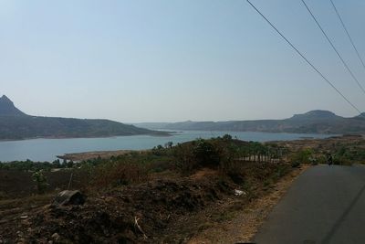 Scenic view of landscape against clear sky