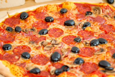 Close-up of pizza