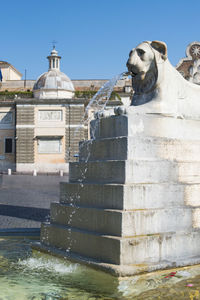 Statue of temple against clear sky