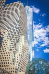 Low angle view of modern skyscraper