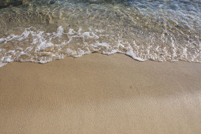 Close-up of sand on beach