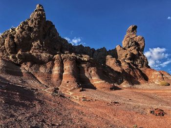 Rock formations on land