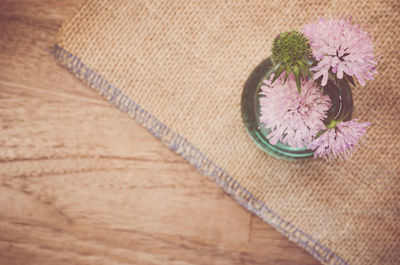 High angle view of flower pot