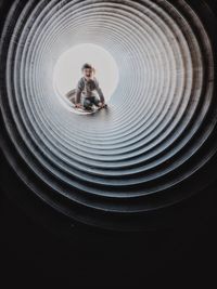 Boy in slide