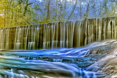 Scenic view of waterfall