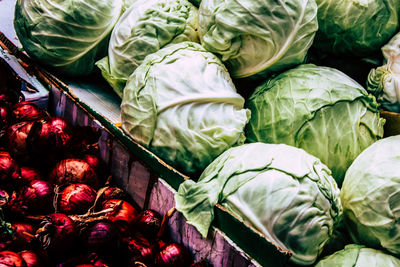 View of fresh vegetables for sale in market