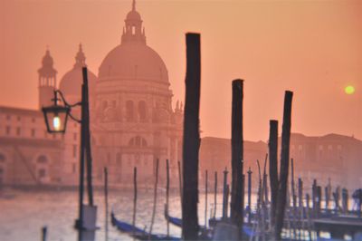 View of cathedral against sky during sunset