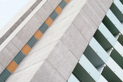 High angle view of footpath by building