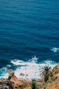 High angle view of beach