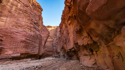 Rock formations in a canyon