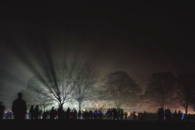 Woman looking at night