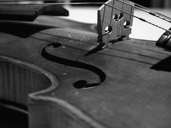 Close-up of piano keys