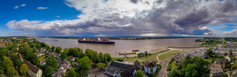 Panoramic view of sea against sky