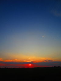 Scenic view of silhouette landscape against sky during sunset