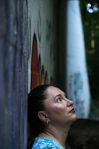 Portrait of a girl looking away