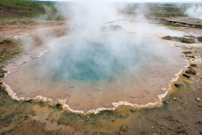 The original great geysir, geyser in the golden circle, iceland