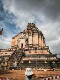 Low angle view of traditional building against sky