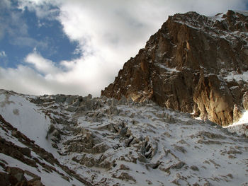 Scenic view of snow mountains against sky