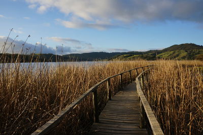 Scenic view of bridge against sky