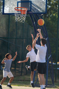 People playing soccer