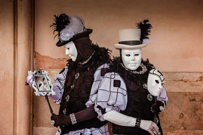 2 person wearing mask