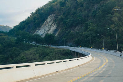 View of road passing through mountain