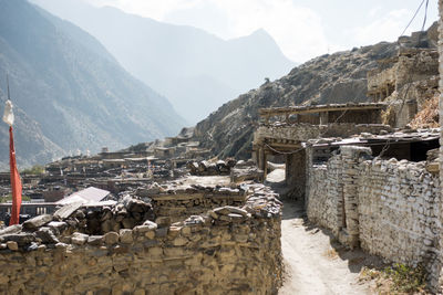 Panoramic view of mountains against sky