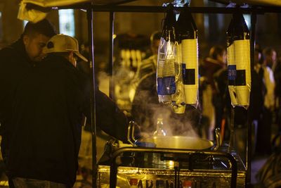 People working in restaurant