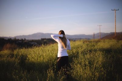 Woman in field