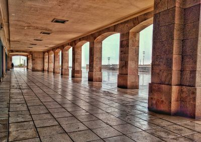 Empty corridor of building