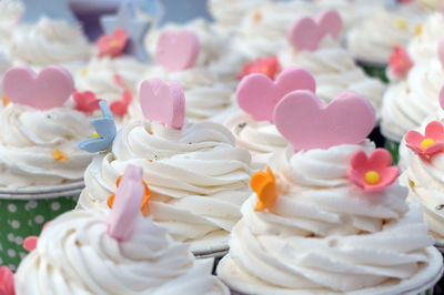 Close-up of cupcakes