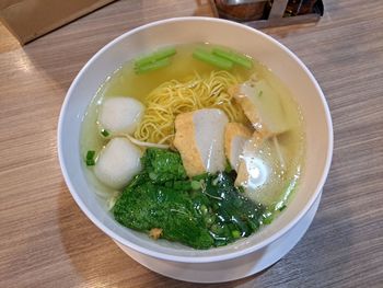 Close-up of food in bowl on table