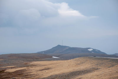 Scenic view of desert against sky