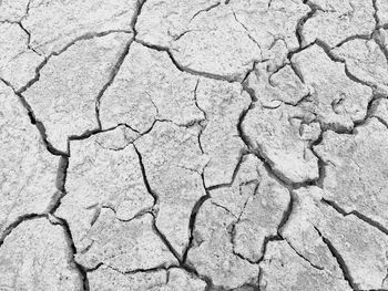 Full frame shot of cracked land