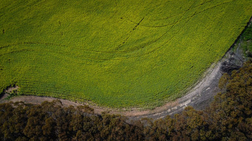 High angle view of land