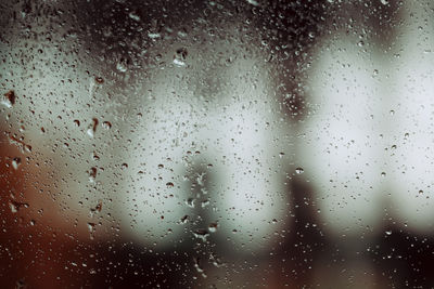 Raindrops on glass window