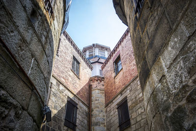 Low angle view of buildings against sky