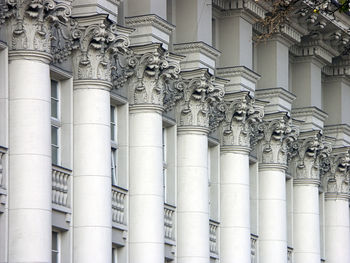 Old building facade with ancient-style columns