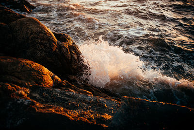 Rock formation on sea shore