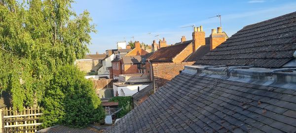 Panoramic view of buildings against sky