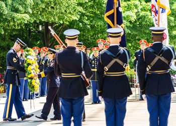 Soldiers at arlington national cemetery
